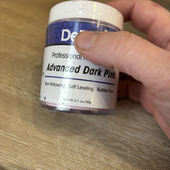 DeEnti Advanced Dark Pink Acrylic Nail Powder 2.1oz Dip Long Lasting Self Level - Picture 9 of 16